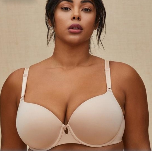 NWT Torrid Curve Beige Lightly Lined T-Shirt Bra With 360° Back Smoothing - Picture 1 of 7